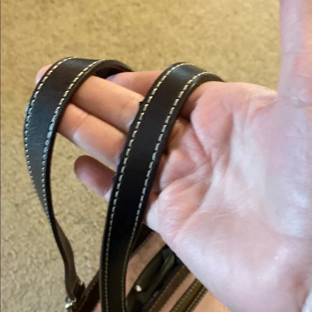 Dooney & Bourke Pink and Brown East/West Shoulder Bag - Picture 5 of 9